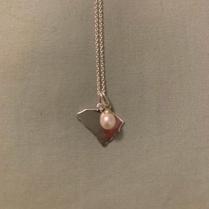 Sterling South Carolina necklace with pearl